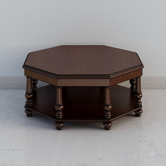 Stylish Hexagonal Coffee Table 3D model