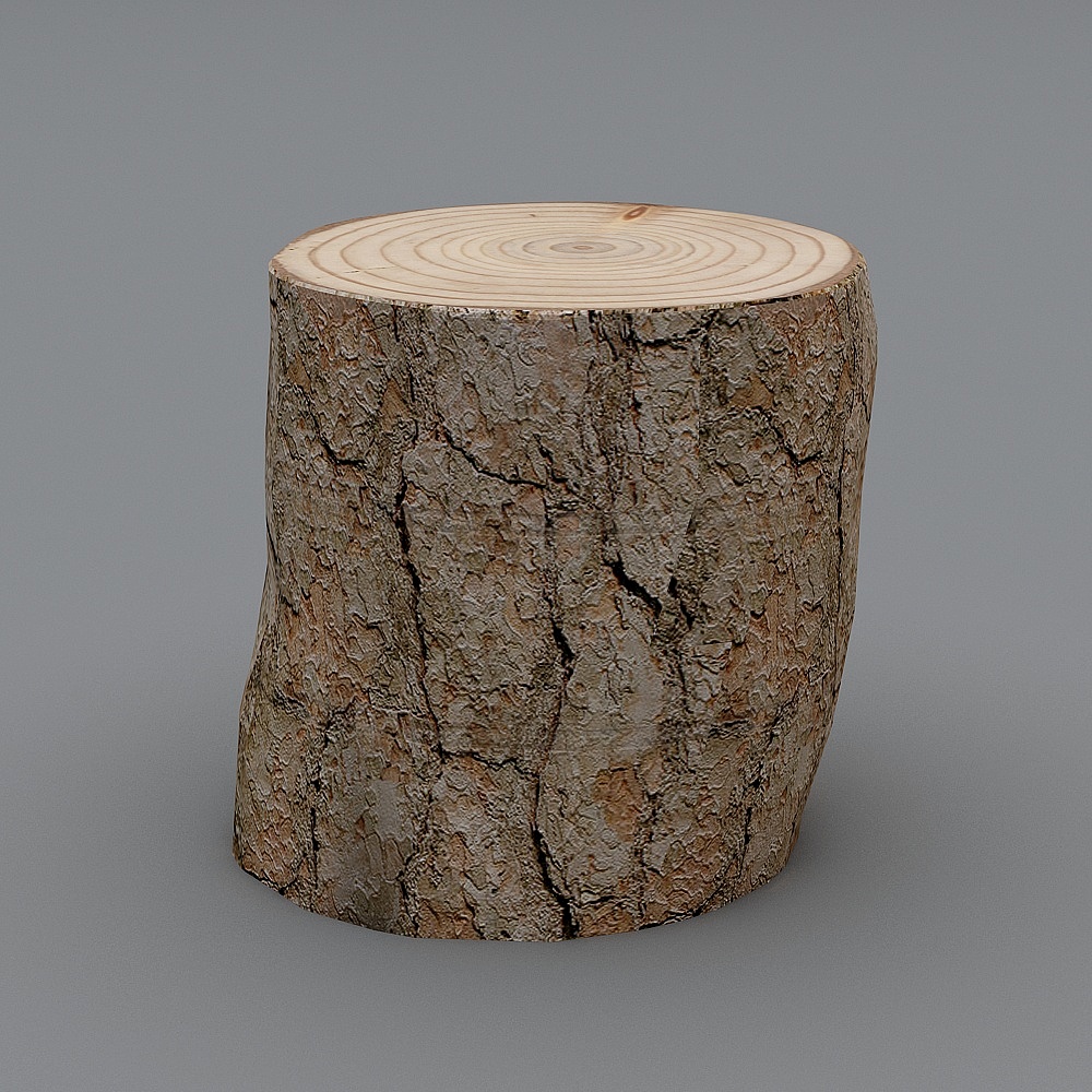 Natural Column 3D model - Ancient Tree Stump