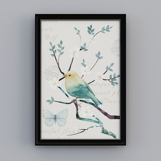 Spring Blossom Bird 3D model