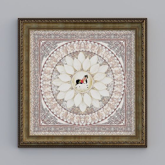 Elegant Mandala Art Panel 3D model for Creative Projects
