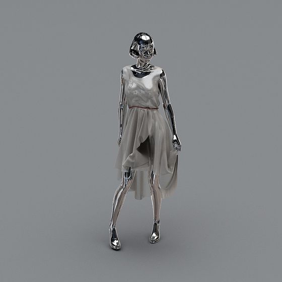 Futuristic Female 3D model