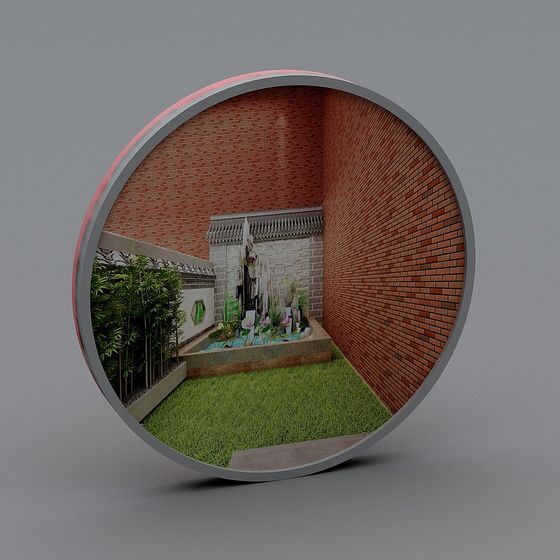 Oriental Garden Scene 3D model