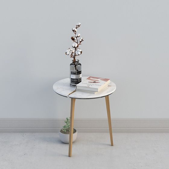 Interior Design Model Table Stylish Round Table 3D Model for Modern Interiors