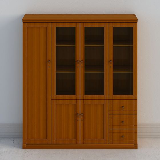 Vintage Library Cabinet 3D model