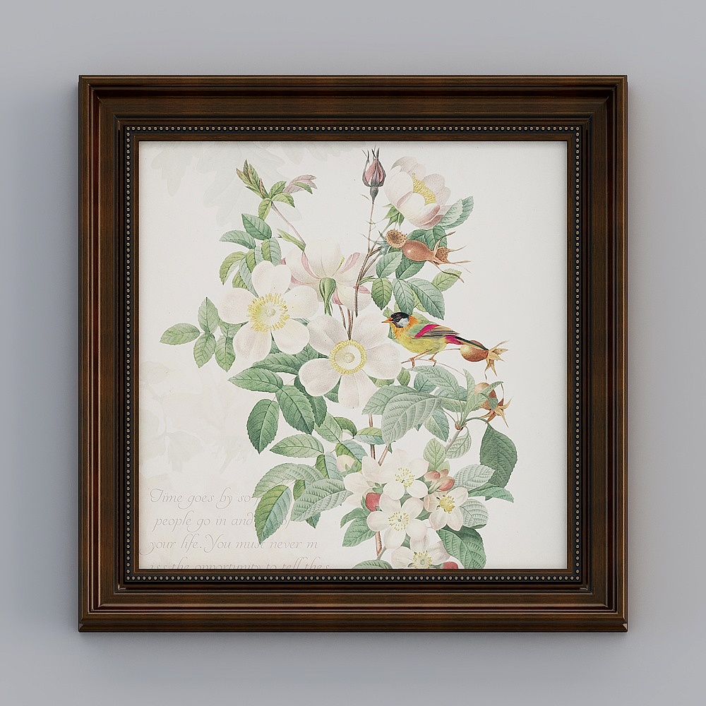 Kibaki Negozio Europeo e Americano Linea Singola Camera da Letto Fiore Uccello 62.5x62.5 cm Pianta Fiore emwyq-e-3