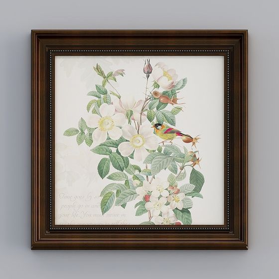 Kibaki Negozio Europeo e Americano Linea Singola Camera da Letto Fiore Uccello 62.5x62.5 cm Pianta Fiore emwyq-e-3