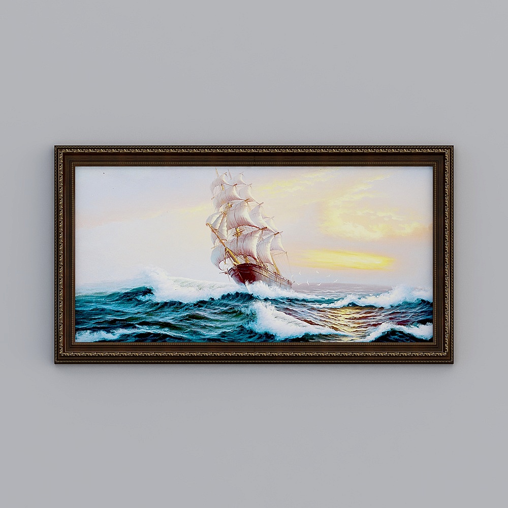 Sailing Song 3D model of an Ancient Sailboat