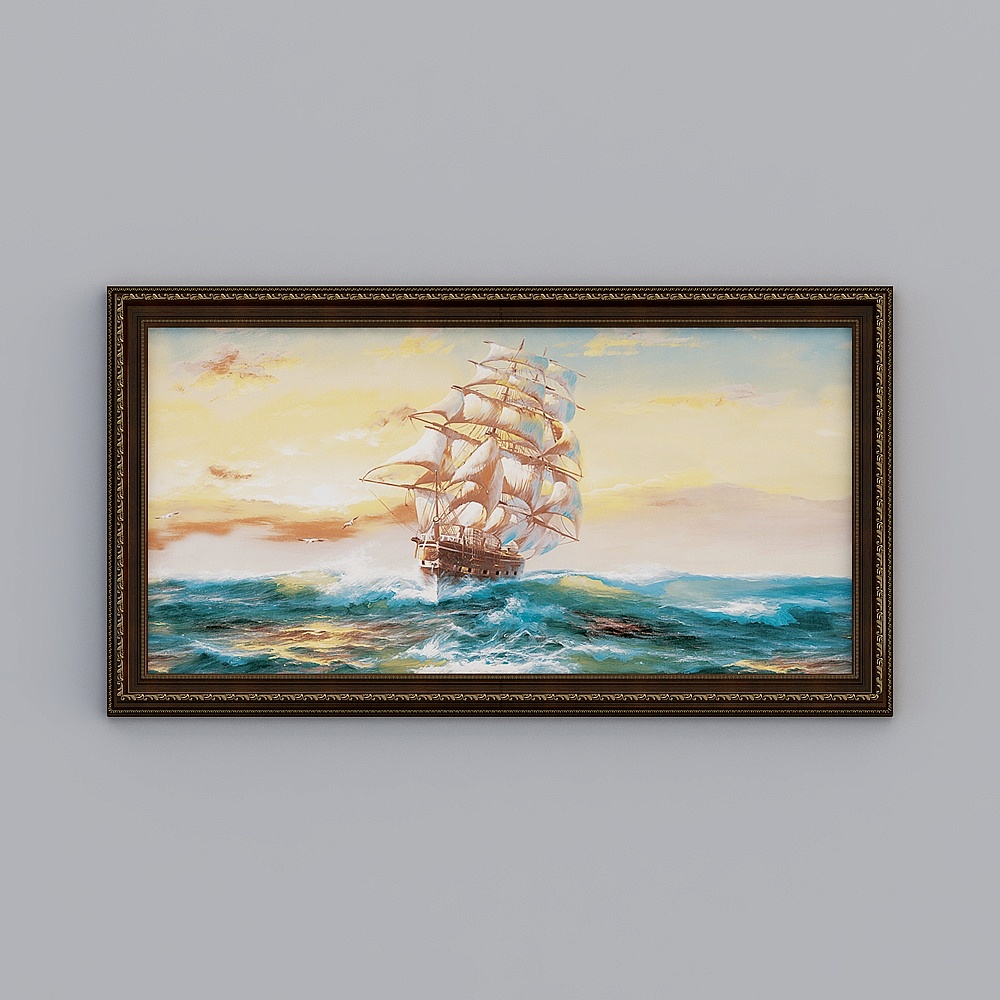 Ocean's Song 3D model of an Elegant Sailboat