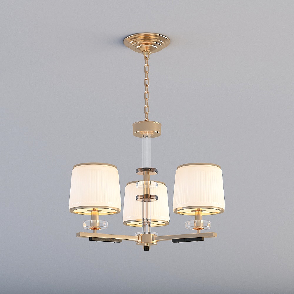 3D lights are all LX-Modern Minimalist Restaurant Bedroom Iron Glass Chandelier-2702-3-Gold