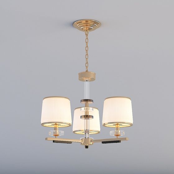 Stylish Low-Polygon Chandelier 3D model for Homes