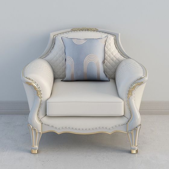 Royal Sofa 3D model for Elegant Interiors