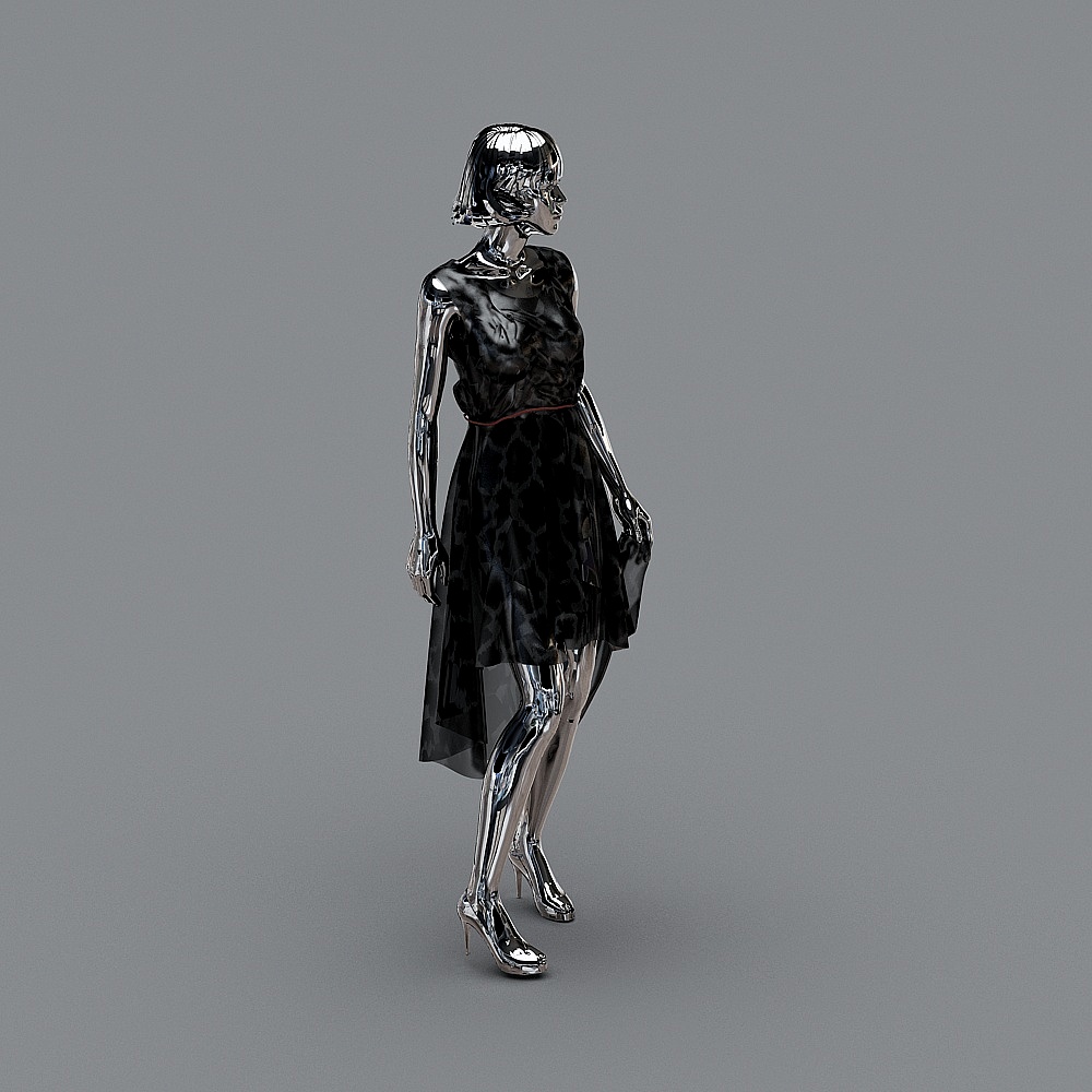Futuristic Fashion Model 3D model