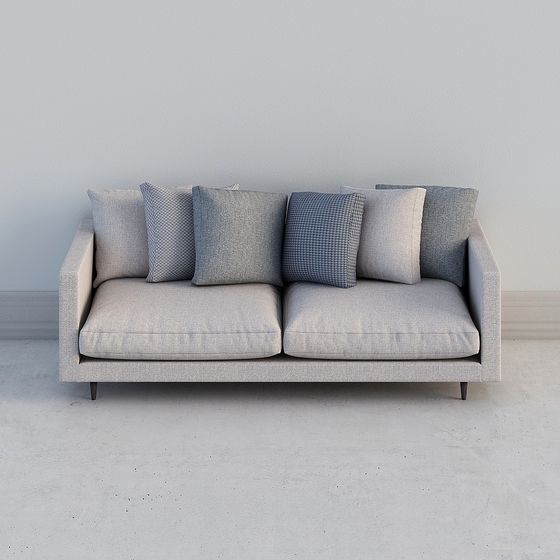 Modern Minimalist Low-Poly Sofa 3D model