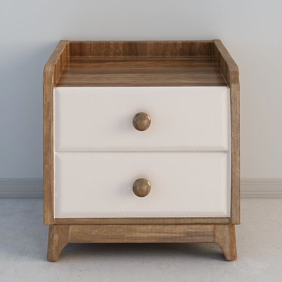 Stylish Low-Poly Bedside Table 3D model for Modern Spaces