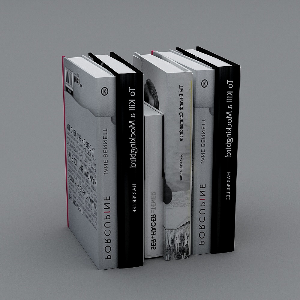 Detailed 3D Model of To Kill a Mockingbird Books