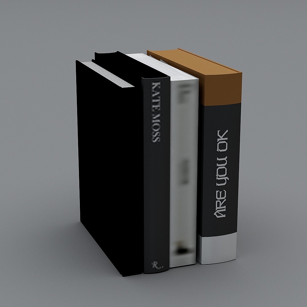 Elegant Low-Poly Bookshelf 3D model