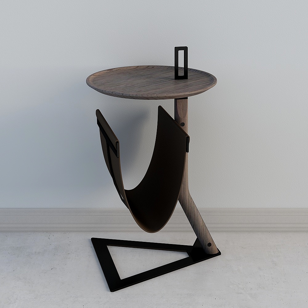 Black Huayi Home Book Rack 3D Model for Modern Offices