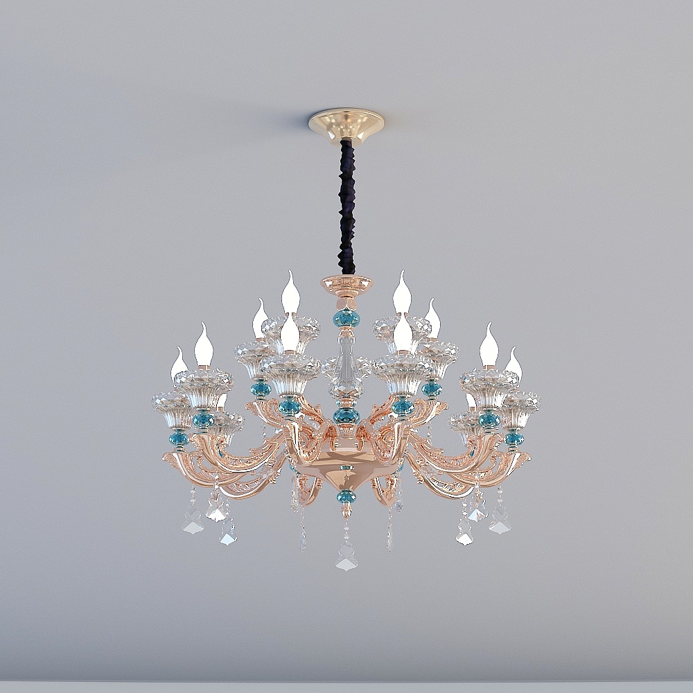 Bicolore - Europeo - lampadario di cristallo - A WD25019-10 plus 5 galvanica riso oro