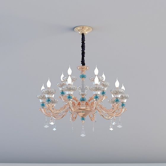 Bicolore - Europeo - lampadario di cristallo - A WD25019-10 plus 5 galvanica riso oro