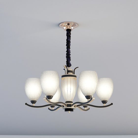 Elegant Vintage Chandelier 3D model for Home Interiors