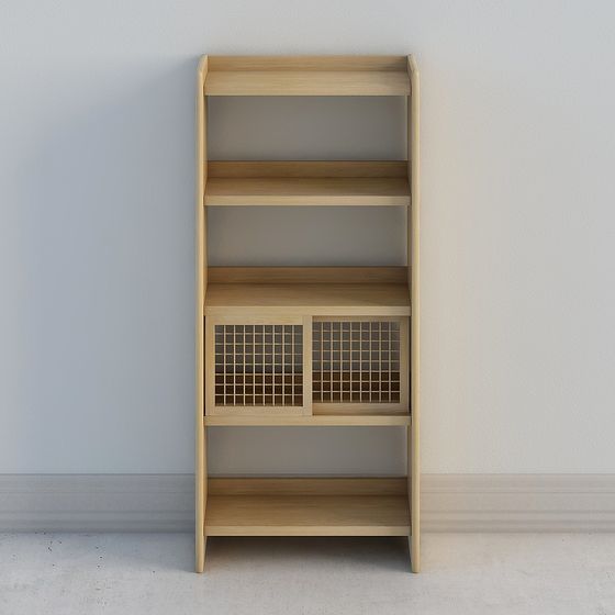 Modern Minimalist Bookshelf 3D model