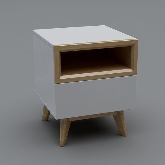 Modern Minimalist Bedside Table 3D model