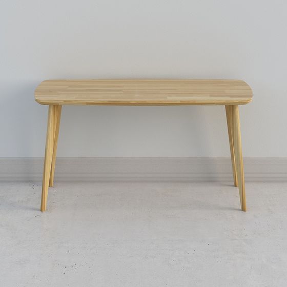 Nordic Style Long Table 3D model for Modern Interiors