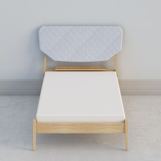 Minimalist 3D Bed Frame Model for Modern Interiors