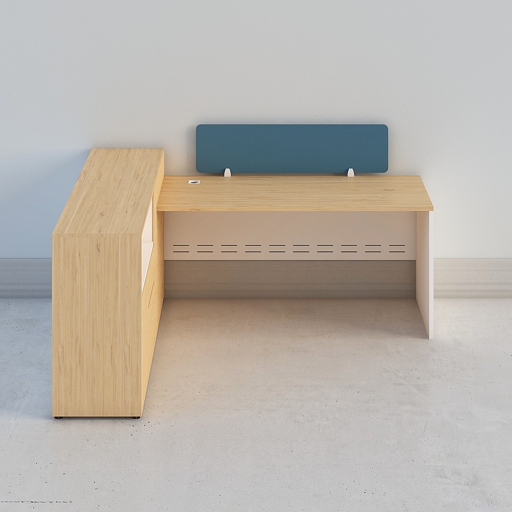 L-Shaped Office Desk 3D model