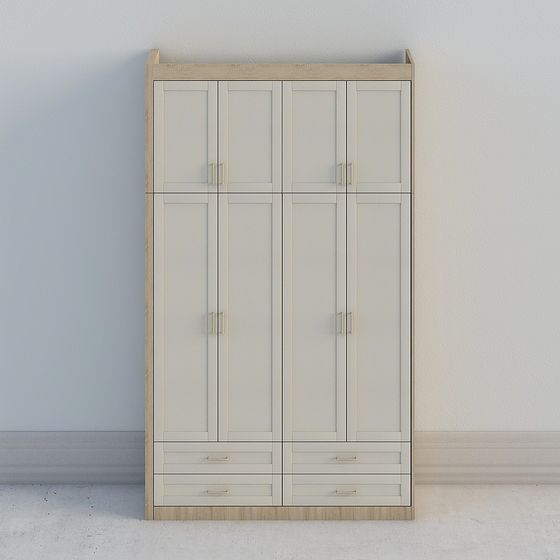 Modern Minimalist Wardrobe 3D model