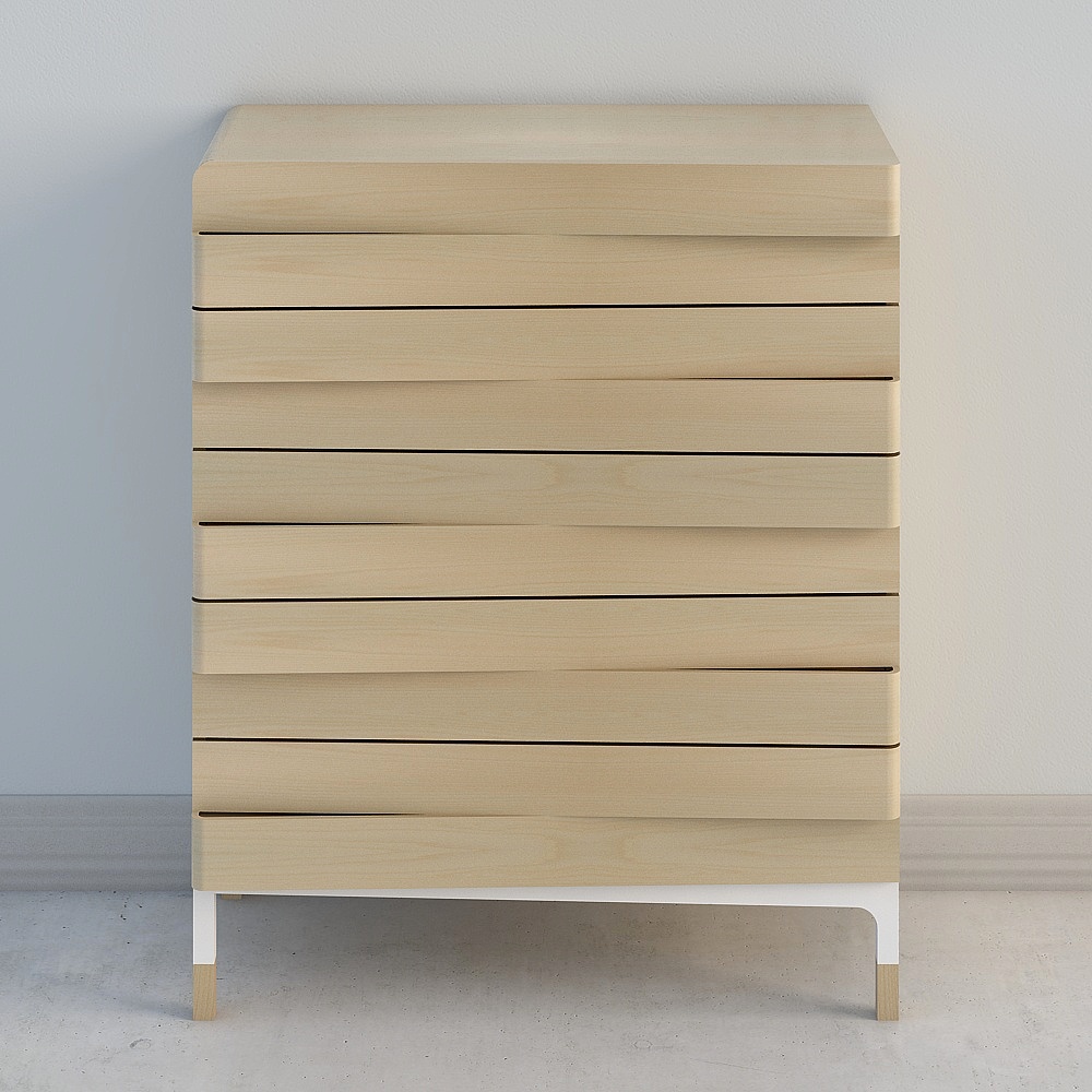 Squeak Elevé sur Cinq Armoires de Couleur Bois