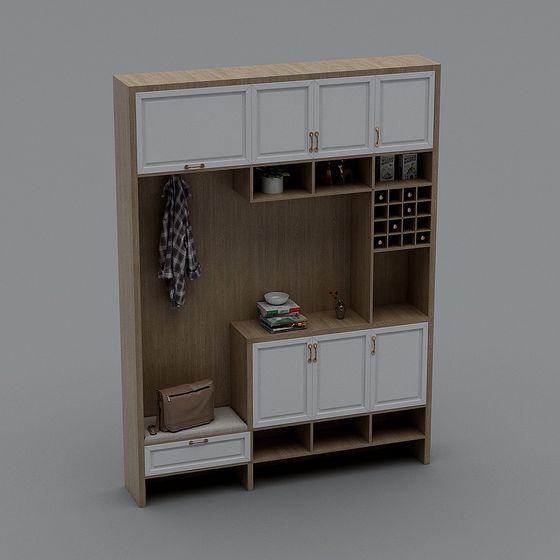 Minimalist Living Room Storage Cabinet 3D model