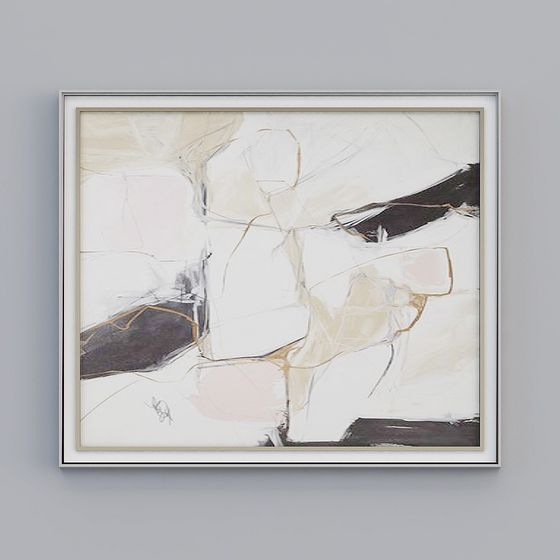 Elegant Abstract Art 3D Model for Modern Design