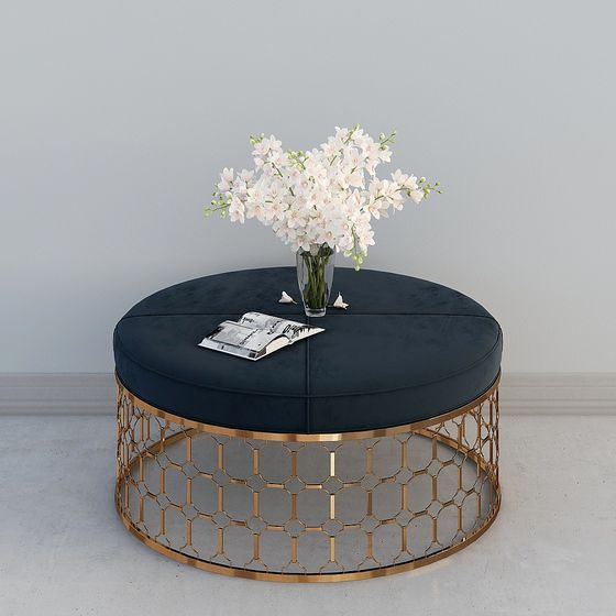 Elegant Round Coffee Table 3D model
