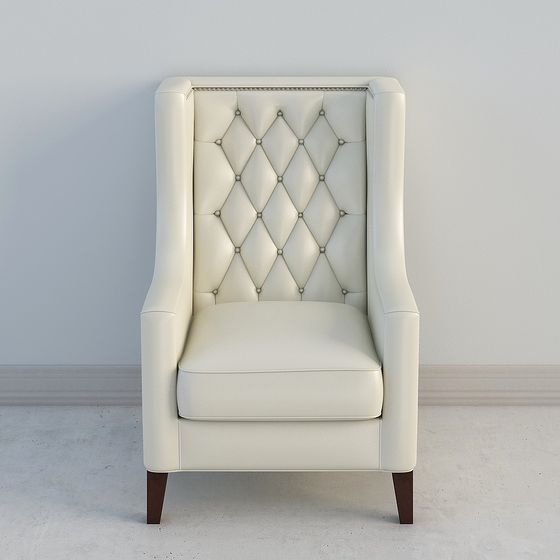 Classic High-Back Chair 3D model for Stylish Interiors