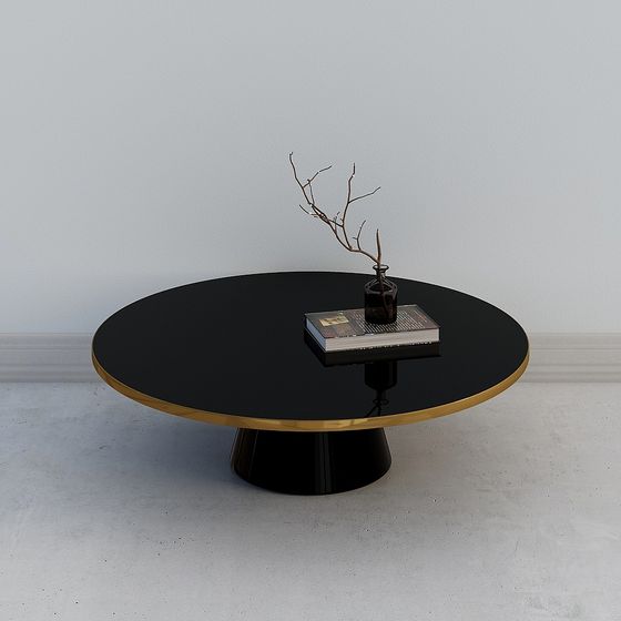 Elegant Low-Poly Round Table 3D model