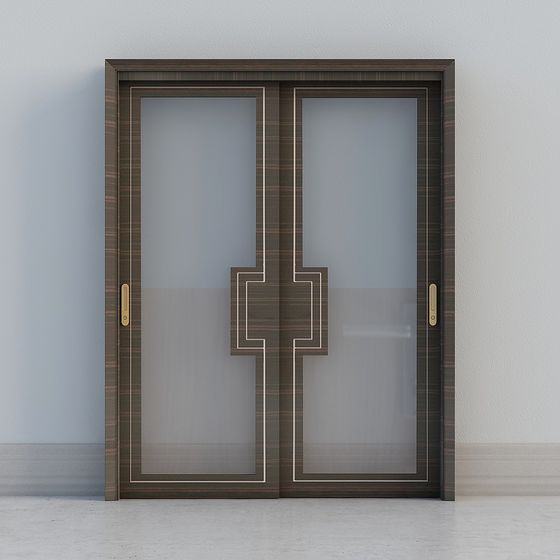 Elegant Minimalist Door 3D model for Modern Interiors