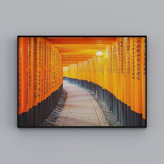 Torii Gate Pathway 3D model