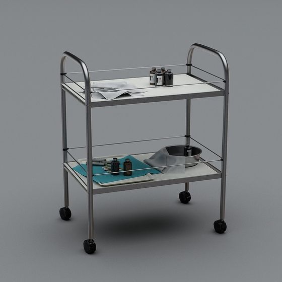 Realistic Medical Cart 3D Model for Modern Environments