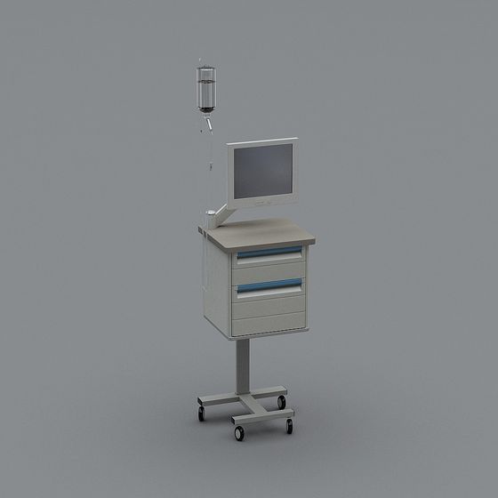 Mobile Infusion Pump Cart 3D model