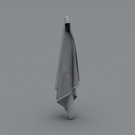 Realistic Hanging Towel 3D model