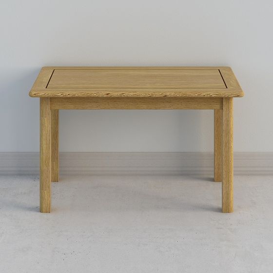 Wooden Bench 3D model with Modern Minimalist Aesthetics