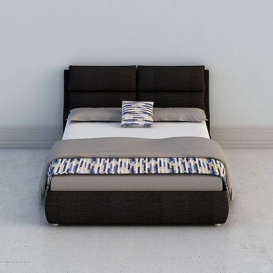 Modern Low-Poly Bed 3D model