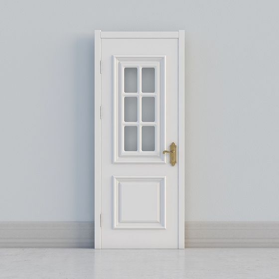 Elegant Low-Poly High-Detail 3D Door Model