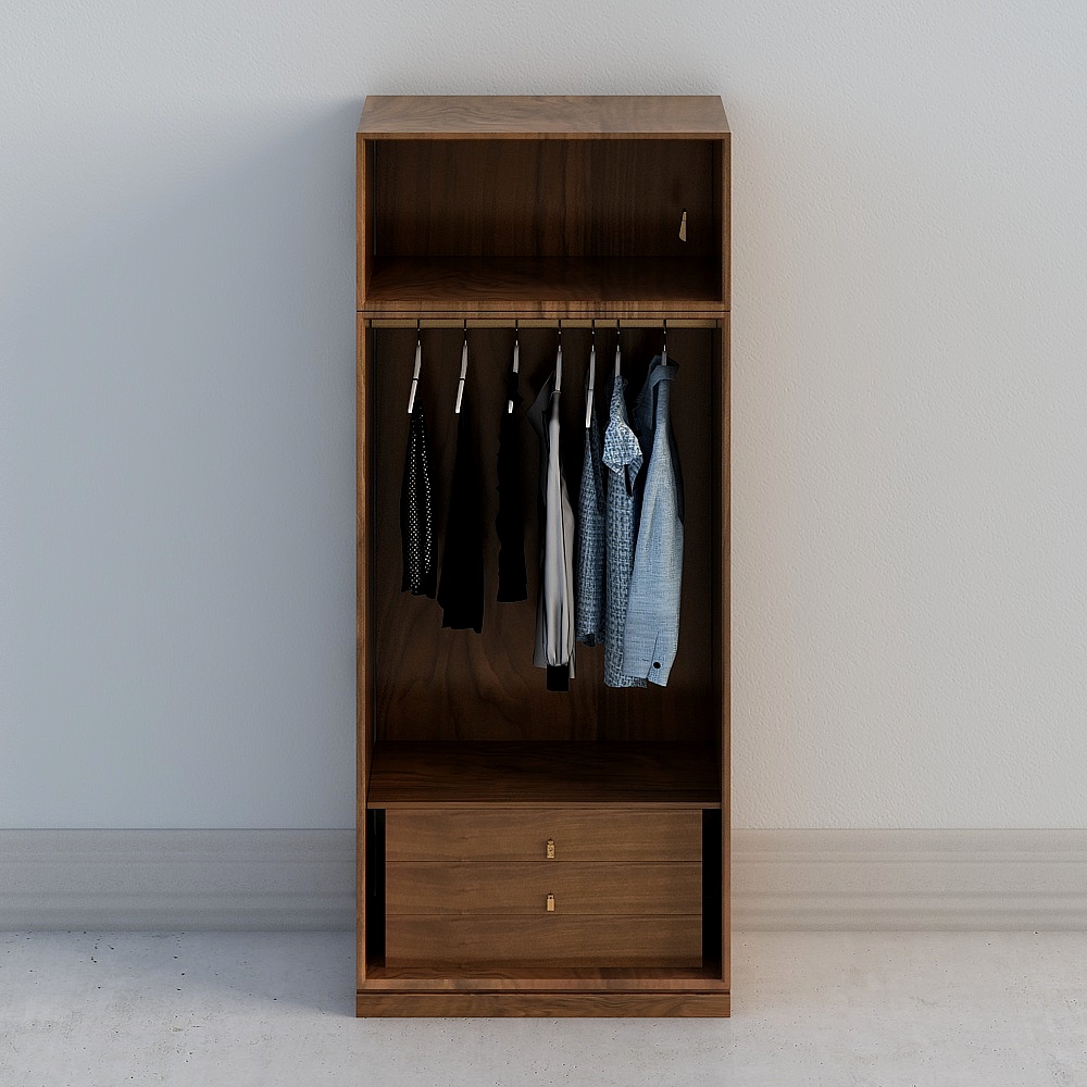Modern Minimalist 3D Wardrobe Model