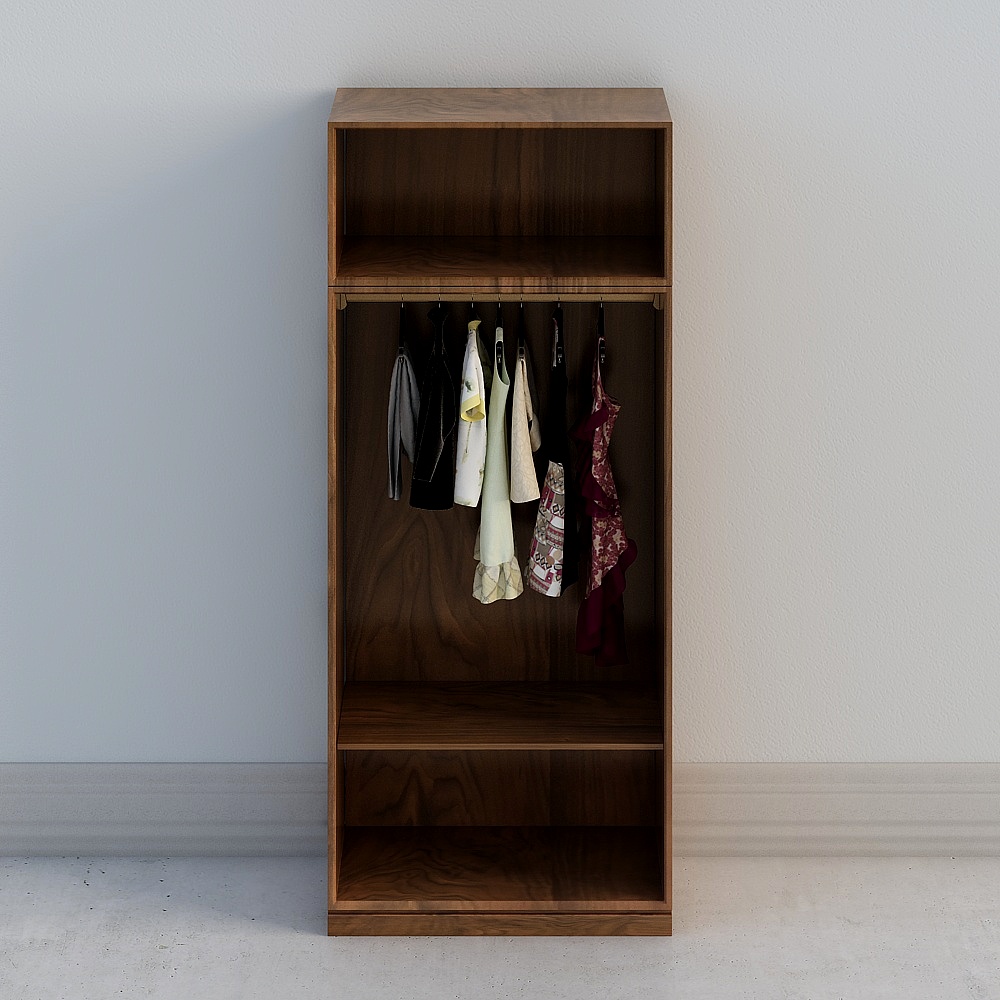 Minimalist 3D Wardrobe Model for Modern Interiors
