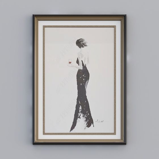 Graceful Female Figure 3D model with Artistic Flair