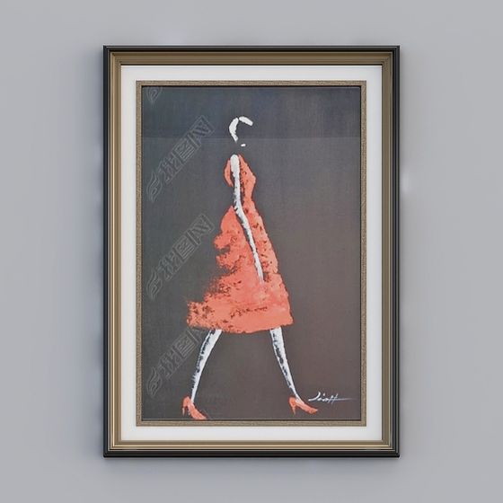 Abstract Walker 3D Model - Artful Elegance