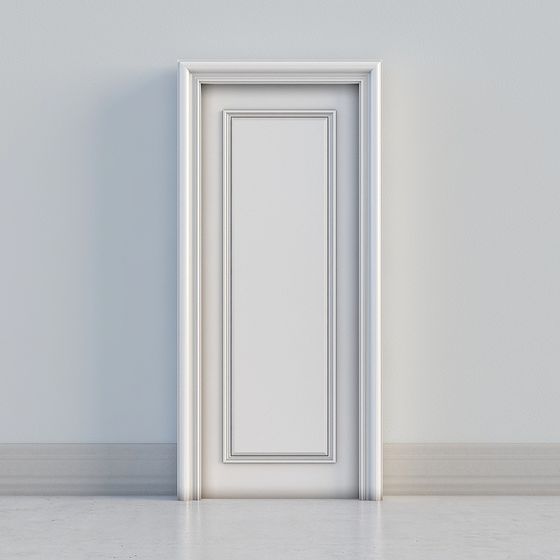 Elegant Low-Poly 3D Door Model Design