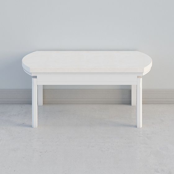 Elegant Oval Marble Coffee Table 3D model